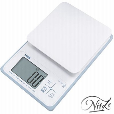タニタ クッキングスケール キッチン はかり 料理 防水 デジタル 2kg 0.1g単位 KW-220 WH 洗えるキッチンスケール