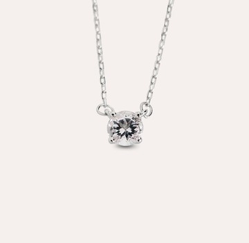 安珠 摩根石 粉色 圓形 5mm 項鍊 經典系列 Round N 寶石銀飾 AND