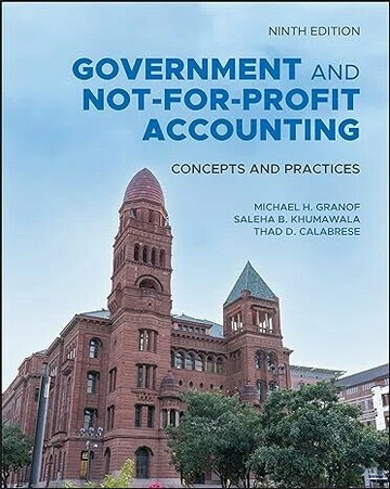 GOVERNMENT AND NOT-FOR-PROFIT ACCOUNTING: CONCEPTSAND PRACTICES, NINTH EDITION  GRANOF 2021 John Wiley