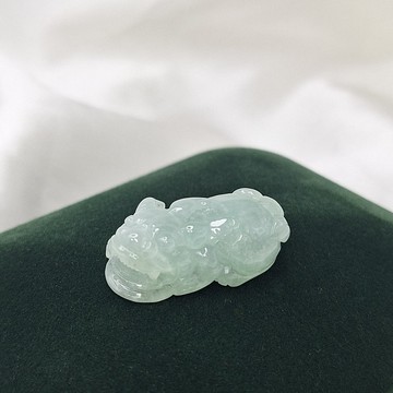 緬料 冰起膠 冰綠 貔貅 吊墜 | 天然緬甸玉A貨翡翠