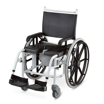 【便盆椅】AMiGO手推移位型便盆椅、洗澡椅、移位椅、附輪馬桶椅、可拆式便椅