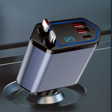 ZSK POWER 帶線車充頭電壓顯示(22.5W Max)