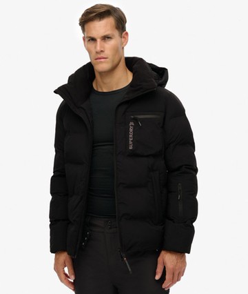 Superdry Men's Ski Sports Padded Jacket Black Size: M