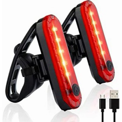 Volcano Eye 自転車 テールライト 2個セット USB充電LEDライト 防水点滅サイクルライト 4点灯モード