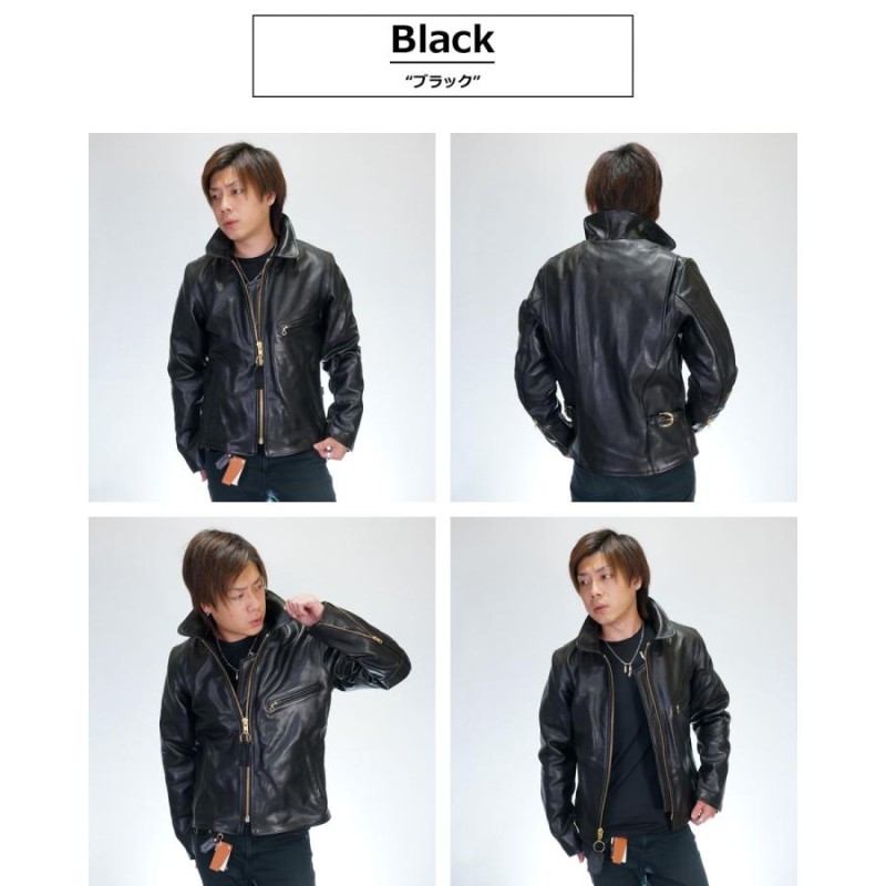 極美品！VANSON 襟付きシングルライダース ENF バンソン ENF シングルライダースジャケット 襟付き 革ジャン