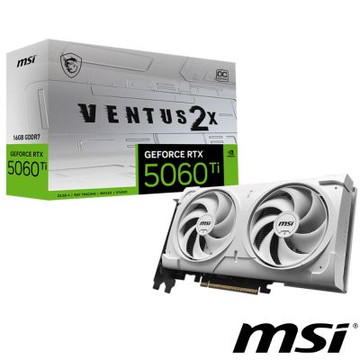 MSI微星 GeForce RTX 5060 Ti 16G VENTUS 2X OC WHITE PLUS 顯示卡