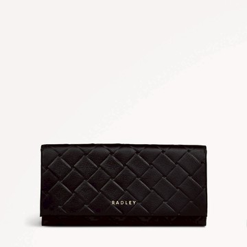 Radley London Womens Leather Weaver Lane Large Flapover Matinee - Black Large