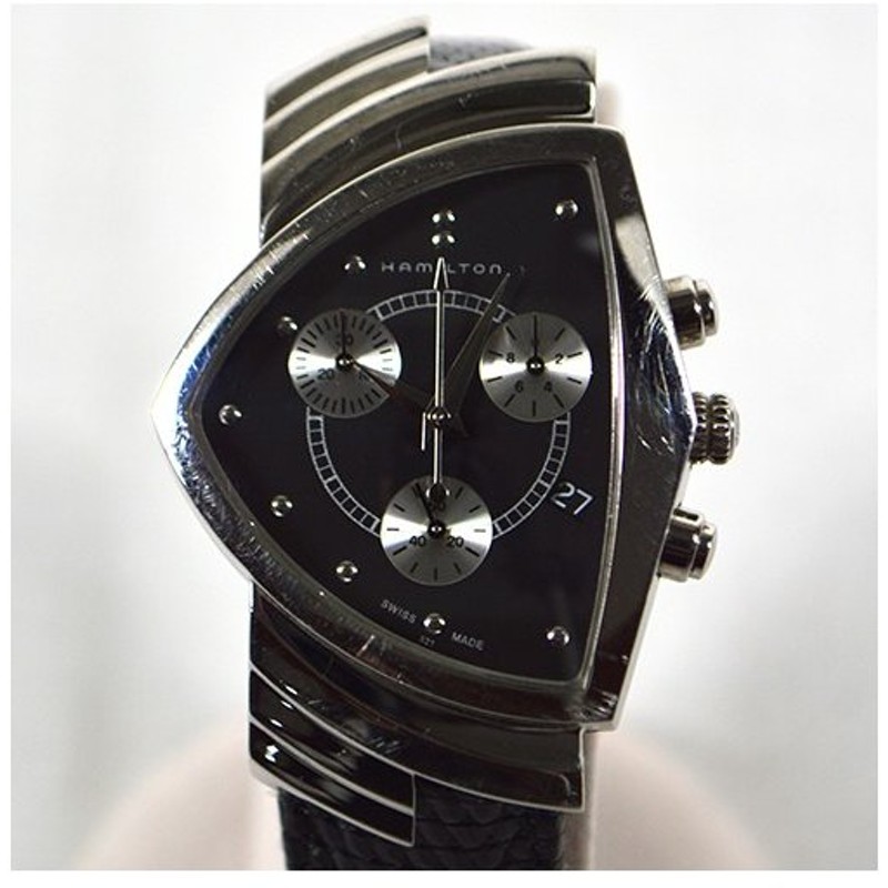 値下げしました ハミルトン Hamilton ベンチュラ クロノグラフ 黒文字盤 H 時計 腕時計 レディース 女性用 中古 コンビニ受取対応商品 通販 Lineポイント最大0 5 Get Lineショッピング