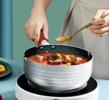 雪平鍋小奶鍋麥飯石不粘鍋家用煮面鍋小鍋泡面鍋熱牛奶鍋湯鍋 【林之舍】