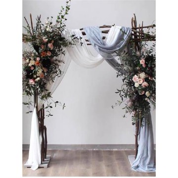 拱門婚慶森系木樁花門戶外草坪婚禮花藝木架開業活動道具攝影花架