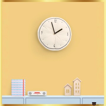 【韓國製造】ANF靜音掛鐘軟布27.5cm | 安靜不滴答裝飾布鐘