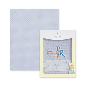 奇哥 - 夢境比得兔豆趣四季毯禮盒 70x90cm(推車蓋毯 豆豆毯 小被被 寶寶蓋毯 蓋被 安撫毯)-藍色