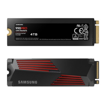 Samsung 990 PRO 含散熱片4TB NVMe M.2 2280 PCIe 固態硬碟 (MZ-V9P4T0CW)