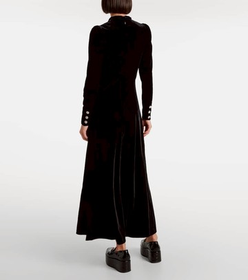 Ganni Cutout velvet midi dress