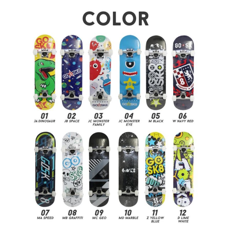 送料無料】GOSK8 ゴースケ スケートボード スケボー コンプリート 完成