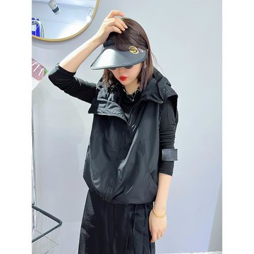 (免運)2025春秋新款女裝洋氣時髦沖鋒衣馬甲套頭百搭上衣休閑馬夾背心潮