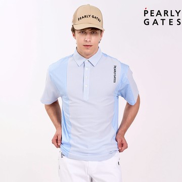 【ṔEARLY GATES】男款藍色清爽透氣立體剪裁時尚設計風格短袖POLO衫 JGV20309