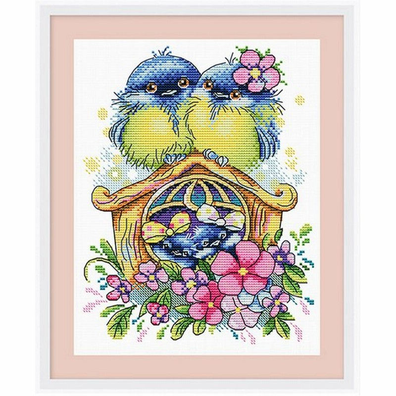 クロスステッチ 手芸キット 恋人鳥 初心者 簡単 刺繍 送料無料 指ぬき 糸通し付き 刺繍キット クロヅル かわいい インテリア 北欧 壁掛け 壁アート お部屋飾り 通販 Lineポイント最大0 5 Get Lineショッピング