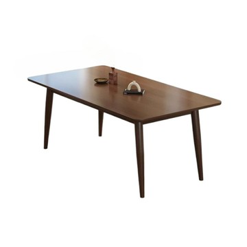 北歐全實木餐桌長方形橡膠木桌椅組合家用客廳小戶型吃飯桌子[DD010109]