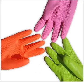 家務加長38CM加厚耐用防水橡膠手套隨機出貨3雙