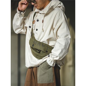 馬登工裝 美式休閑復古二戰甲板服惡劣天氣外套寬松衛衣連帽衫男