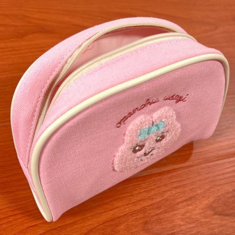 おぱんちゅうさぎ ラウンドポーチ サガラ刺繍 フェイス OPN-007