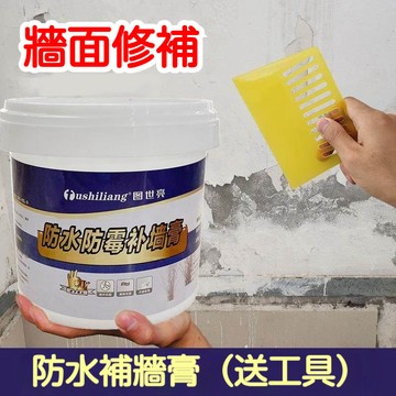 台灣出貨🔥大容量補牆膏 防水防潮 防霉 壁癌 白色膩子膏 家用內牆塗料裂縫修復神器 補牆膏 牆面修補膏 白色 補土膏
