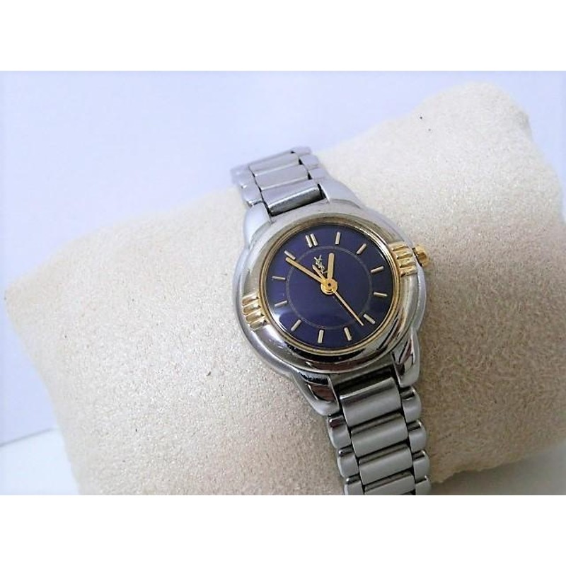 イヴサンローラン レディース 腕時計 5930-F91474 ブルー文字盤 SS 