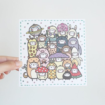 布籽生物大集合 明信片