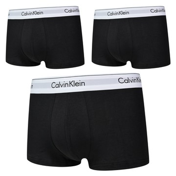 Calvin Klein Icon Cotton Stretch 男內褲 超彈力棉質 四角褲平口褲CK內褲 NB4389-001 三入組  黑色  S