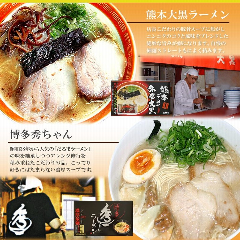 九州のご当地とんこつラーメン10袋20食分（8種類セット）×４セット 九州のご当地とんこつラーメン10袋20食分（8種類セット）×4