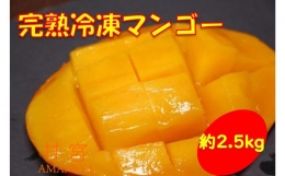 ＜鹿児島県産＞美味しさまるごと冷凍マンゴー！2.5kg