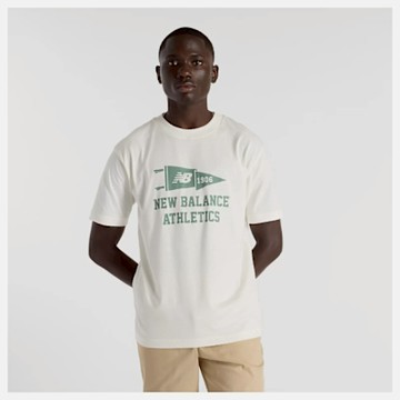 NEW BALANCE NB 短袖上衣 男 訓練 慢跑 美規 白 MT51924SST