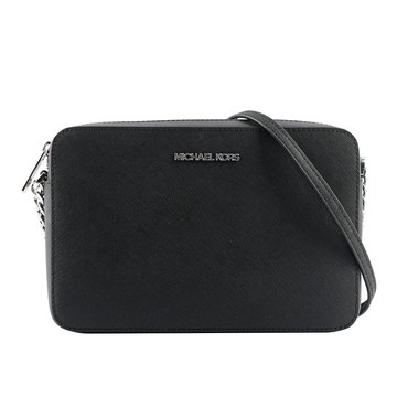 Michael Kors 銀字logo方形鏈帶斜背包(黑色) 35F8STTC9L BLACK