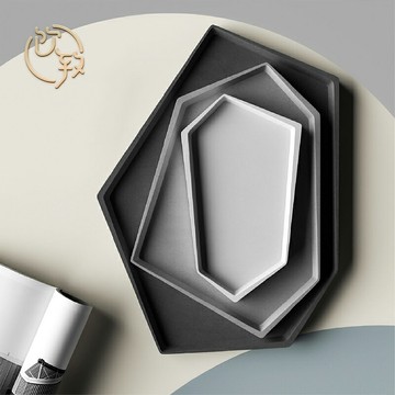 茶杯 日式清水泥混凝土茶盤工業風家用托盤茶水杯擺盤創意收納擺件 中秋免運