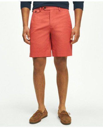 Brooks Brothers Men's 9" Canvas Poplin Shorts in Supima Cotton | Red | Size 28