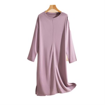 秋冬德絨加厚睡衣女士家居服連衣裙寬松睡裙可外穿打底裙保暖襯裙