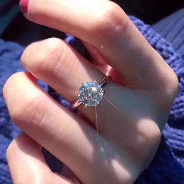 現貨-超閃氣質高級鉑金戒指鍍金鑲嵌人工寶石半寶石女士開口可調節-B108