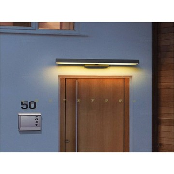 現代簡約戶外感應燈 現代簡約 LED壁燈 庭院 酒店過道燈 防水 輕奢 後院裝飾 長燈 玄關燈 智能 小夜燈 感夜燈