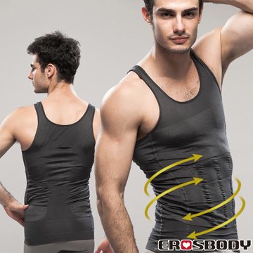 EROSBODY 艾若斯健美 男士束腹健身塑身背心 灰色