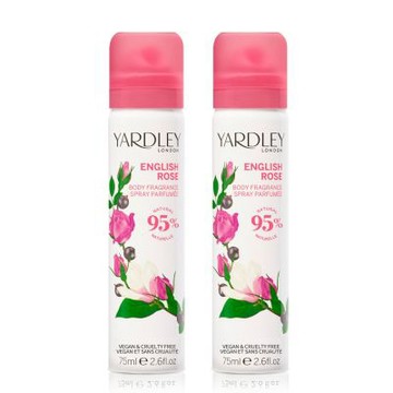 YARDLEY雅麗 英國玫瑰體香噴霧75mlX2入