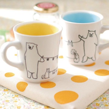 日本製 美濃燒 手繪北極熊馬克杯 水杯 對杯 杯子 咖啡杯 牛奶杯 兒童水杯 陶瓷杯 茶杯 杯 日本進口 - 馬克杯 陶瓷 美濃燒 器皿 水杯 酒杯 牛奶杯 威士忌杯 威士忌 啤酒 啤酒杯 茶杯 日本製造 日本製 日本 日本代購 日本空運來台 廚房用具