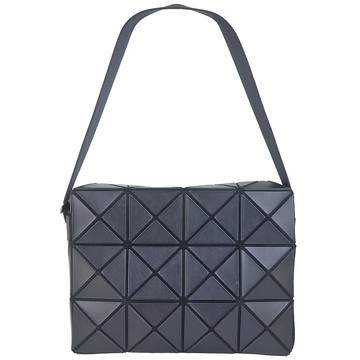ISSEY MIYAKE 三宅一生 BAOBAO 黑皮紋方格3x4方體小斜背包