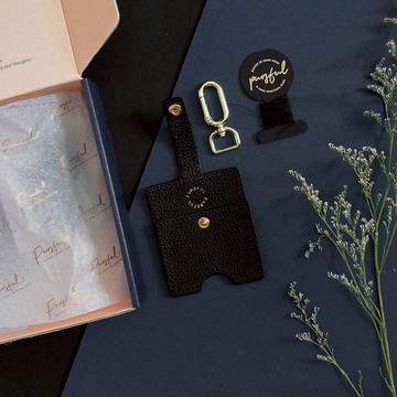 新年禮盒【客製化名字】 防疫搓手液套 可加名 材料包禮盒 - 黑色