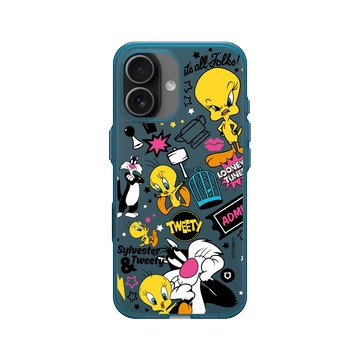 iPhone 17 Clear (相機按鈕) 夜幕藍 - 樂一通 Looney Tunes - 搗蛋系列-崔弟