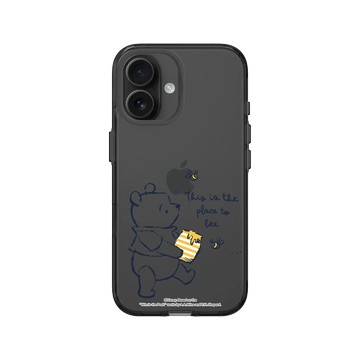iPhone 16 Clear (相機按鈕) 酷墨灰 - 迪士尼-小熊維尼 Disney Winnie The Pooh - 維尼與蜂蜜