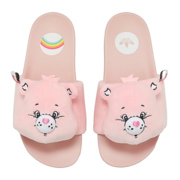 adidas 愛迪達 拖鞋 Adilette W 女鞋 Care Bears 粉紅 聯名款 彩虹熊 KH9957
