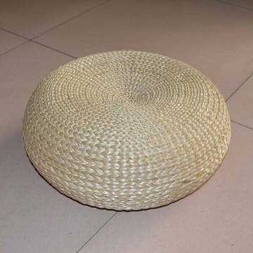 蒲草坐墩禪修打坐墊瑜伽墊藤編環保矮凳榻榻米圓形飄窗地墊擱腳凳
