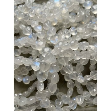 ［金百福］心型月光石 水晶 藍光月光 心型月光 （會有幾顆沒光）手珠 手串 手鍊 DIY 設計款 材料珠