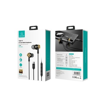 【Type-C 耳機】Usams 適用三星 S20 系列 S21 Plus Ultra 入耳式 立體聲 金屬 耳機